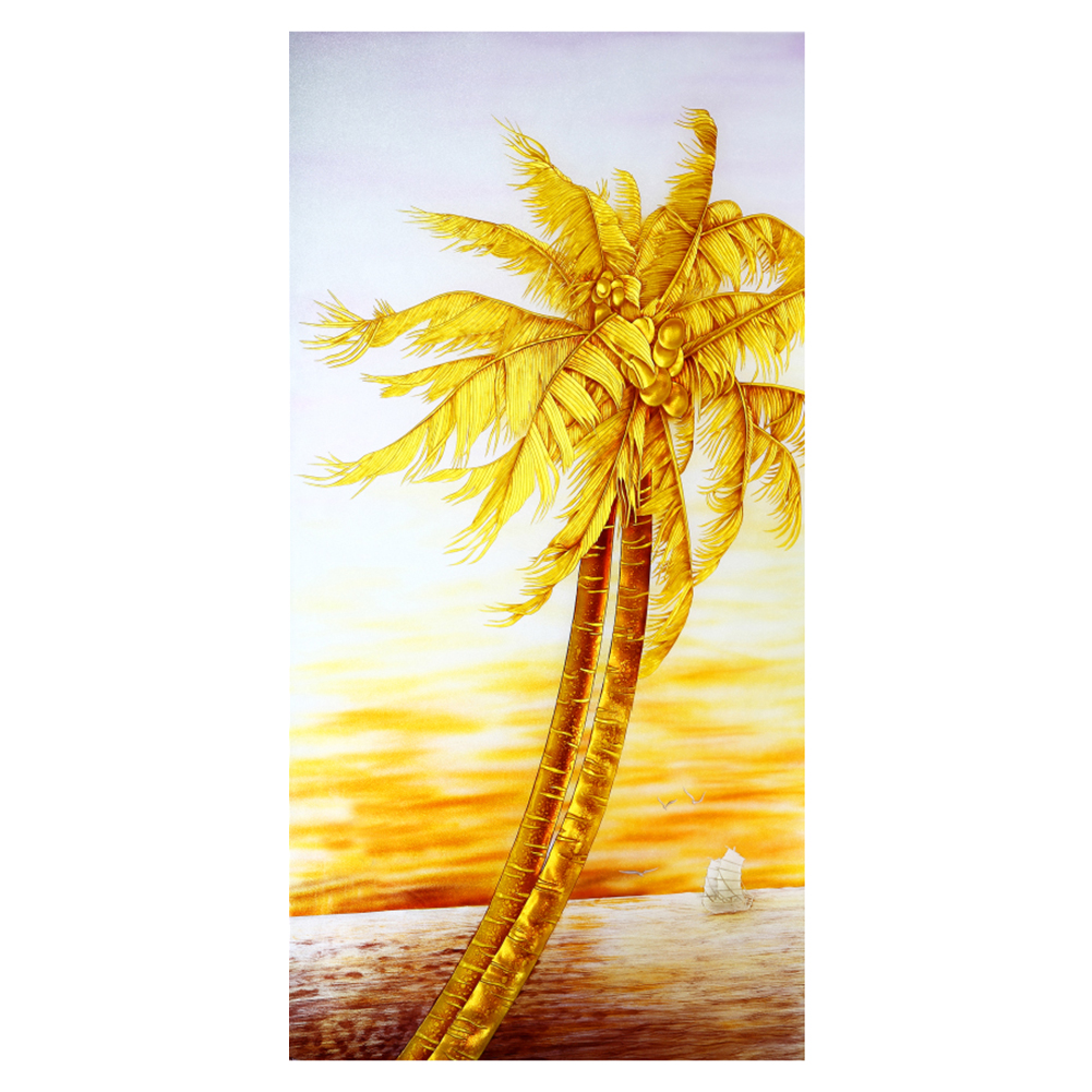 

Sea Coconut Tree - 11CT Stamped Cross Stitch - 78*48CM (Big Size), 501 Original