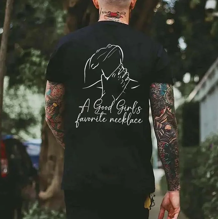 A Good Girl's Favorite Necklace Printed Men's T-shirt