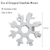 3PCS18-in-1 Snowflake keychain Multi-Tool Screwdriver, Stainless Steel Die Casting 18-1 Multitool Snow Tool 