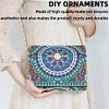 (US Local)DIY Mandala Diamond Art Wooden Coin Pouch with Chain 5D Diamond Painting Purse