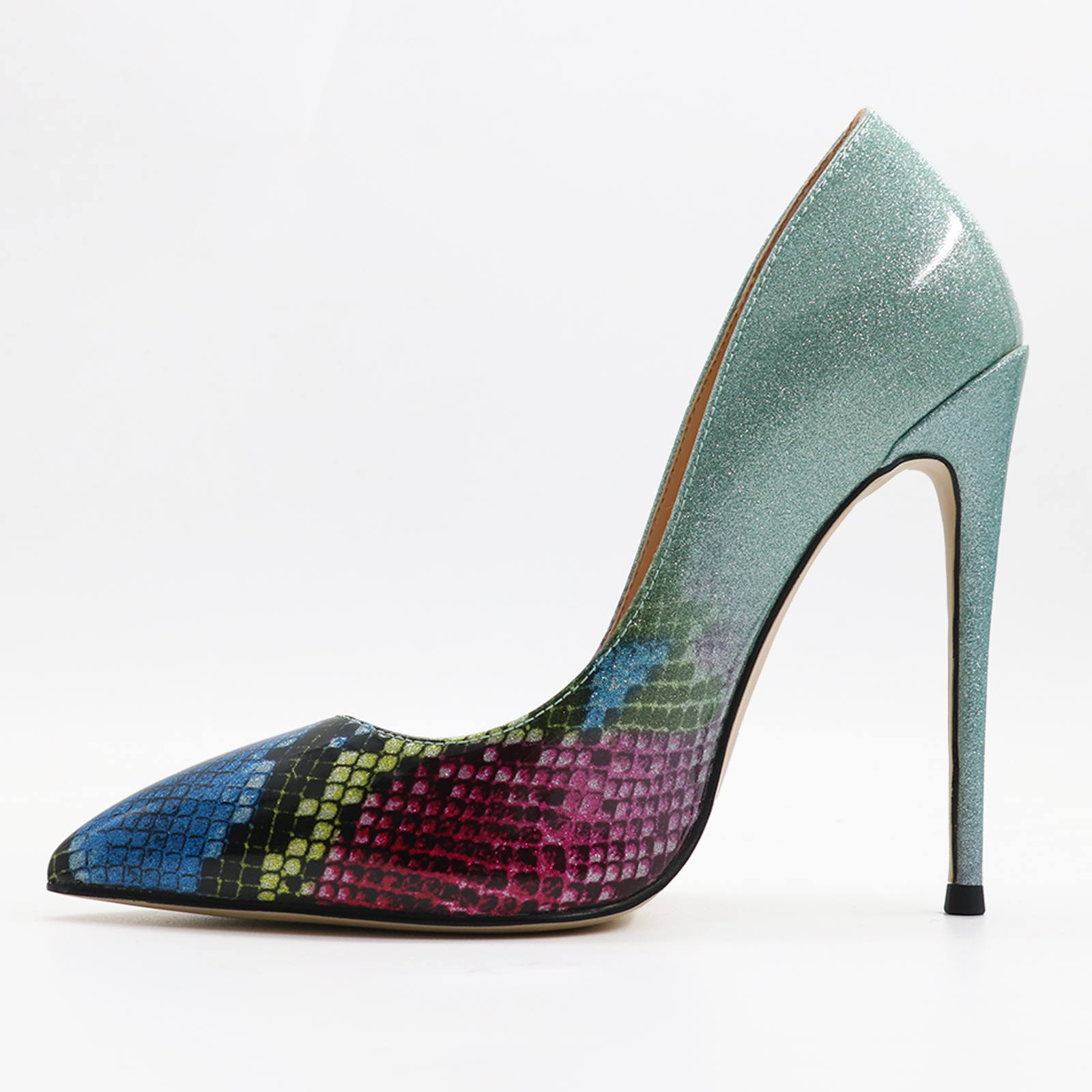 4.72" Mixcolor Fashion Heels Party Pumps-vocosishoes