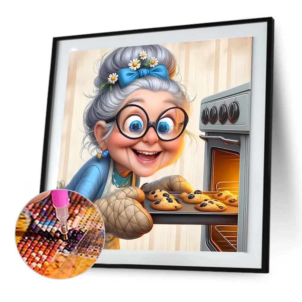 Diamond Painting - Full Round Drill - Grandma(Canvas|30*30cm)