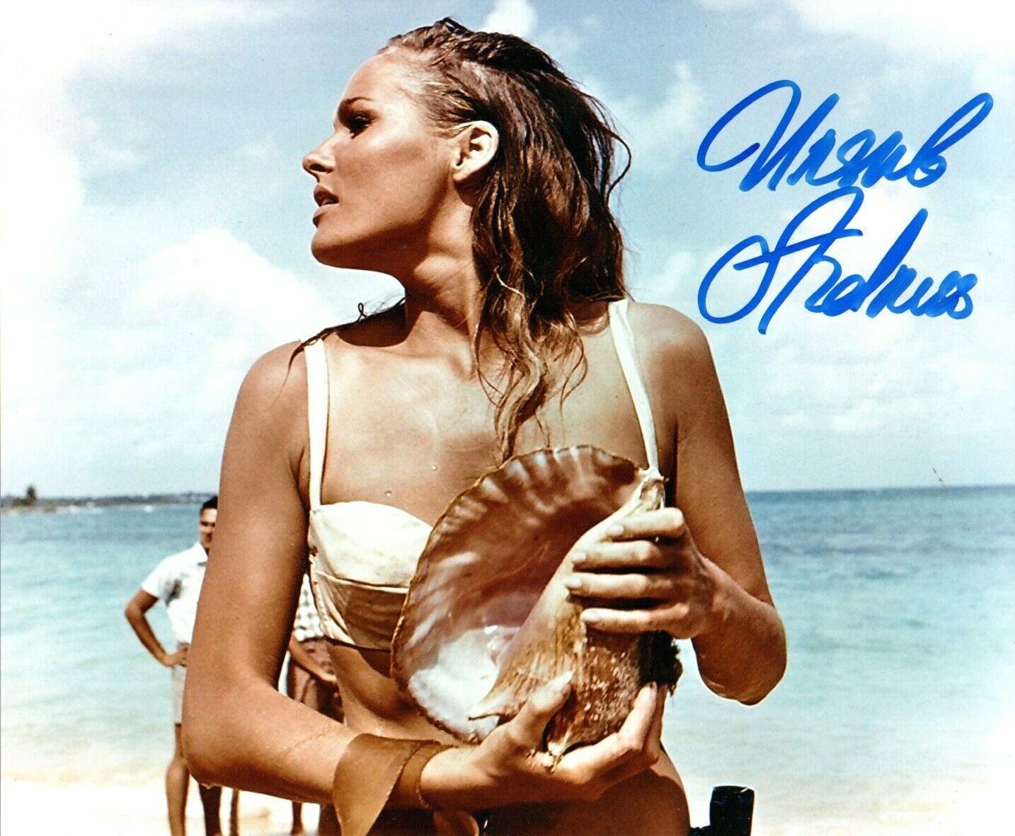 Genuine Hand Signed Ursula Andress Dr No Photo Poster painting 10 x 8 Photo Poster painting  James Bond COA