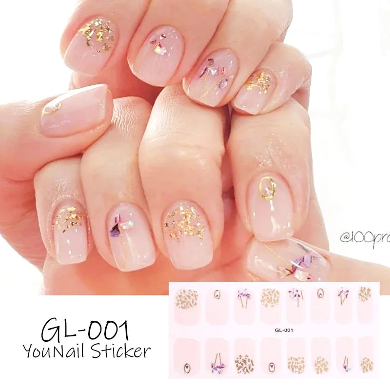 Christmas Dress Up Nail Stickers Self Adhesive Nail Sticker Minimalist Design Nails Art Decoration Nail Strips Shiny