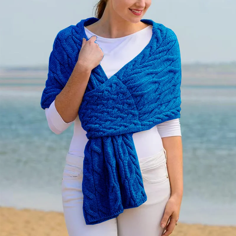 Wongn Wongn Women Knitted Shawl Scarf Autumn And Winter New Women's Scarf Women's Clothing