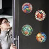 6Pcs Diamond Painting Fridge Magnet /Sticker for DIY Home Art Crafts