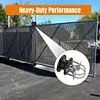 [US Local Warehouse] Pack of 4 Nylon Sliding Gate Rollers w/H-Shaped Wheel Groove Mini Nylon Track Wheel Roller Cantilevered Rail Fence Kit Sliding Hardware Kit for 4in Square Post 2in Fence Frame