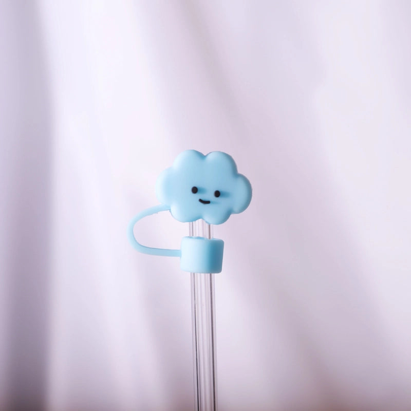 Casual Vacation Solid Color PVC Soft Rubber Straw Decorative Cap 1 Piece