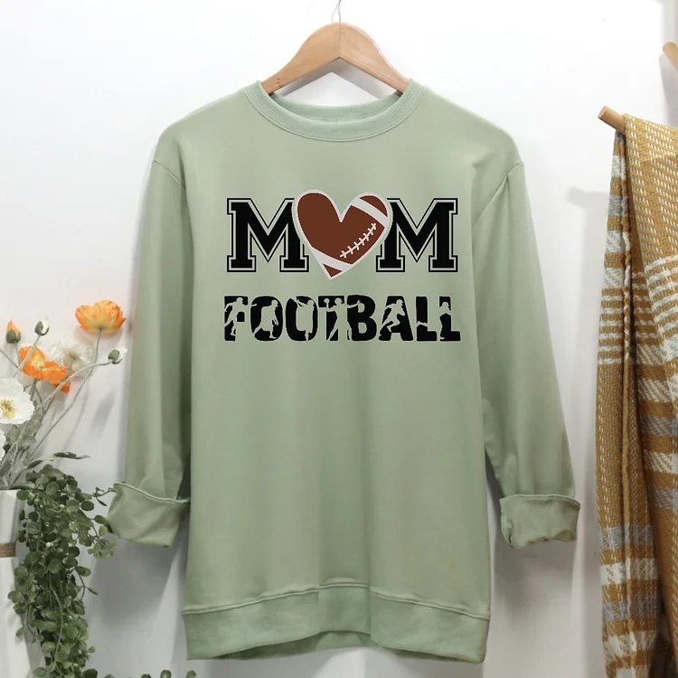 Mom football Women Casual Sweatshirt-Annaletters