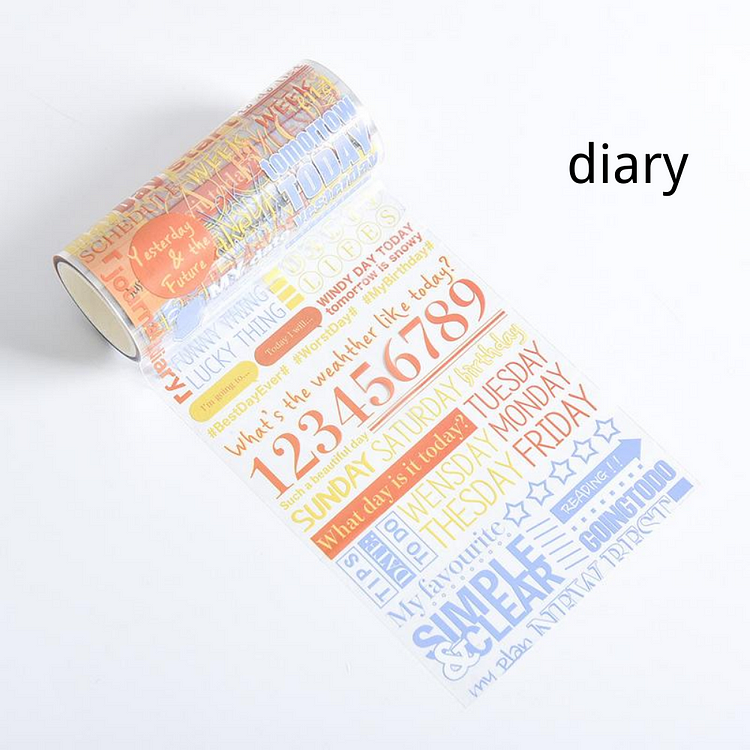 Transparent PET Diary Washi tapes
