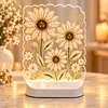 DIY Diamond Art LED Night Light &ndash; Light-Up Table Decor, Double-Sided Printed DIY Crystal Pearl Painting Decoration for Holiday & Gifts(Flower)
