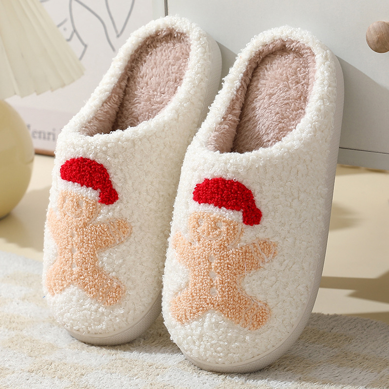 Unisex Christmas Tree Home Christmas Cotton Slippers