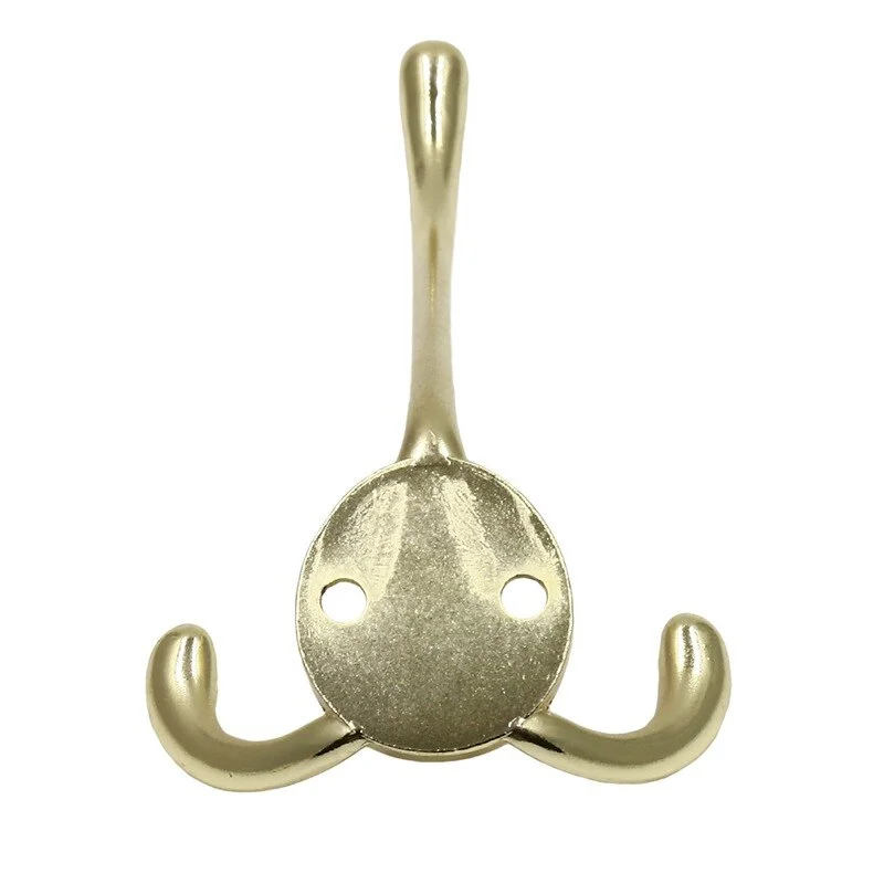 1Pcs Coat Hooks Wall Mounted Wall Mounted for Hat hardware Dual Prong Retro Coat Hanger with Screws Coat Hat Hook