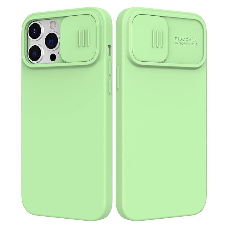 2022 Upgrade Classic Liquid Silicone Case with Slide Camera Protection for iPhone
