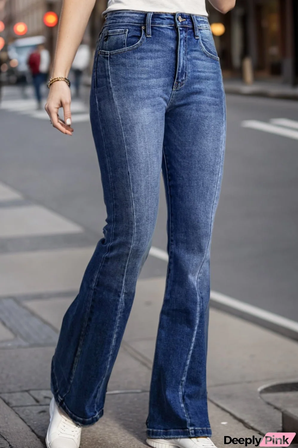 Plus Size High Waist Flare Jeans