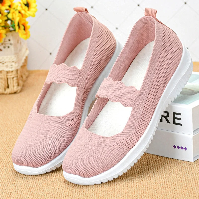 Women Casual Shoes 2021 Fashion Breathable Fly Weave Casual Shoes Women Loafers Women Comfort Flat Shoes zapatos para mujer