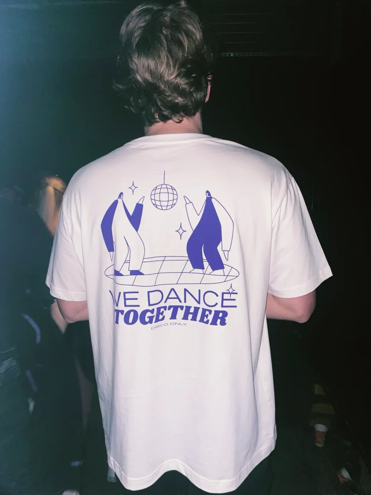 DISCO ONLY 'We Dance Together' Organic Tee - Off White