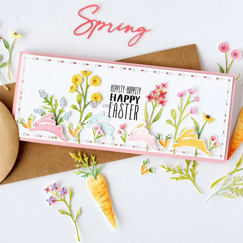 Piggy Craft metal cutting dies cut die mold Various flower branches Scrapbook paper craft knife mould blade punch stencils dies