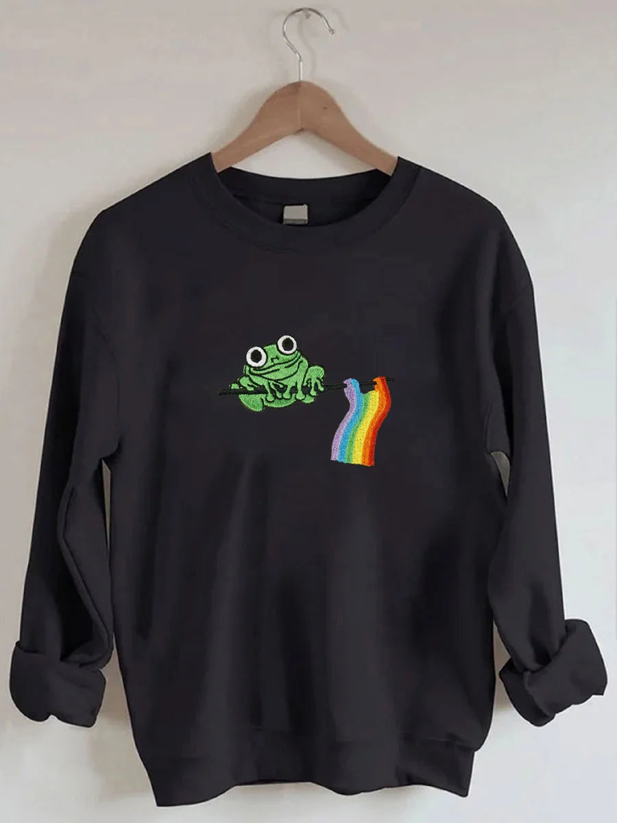 Frog Pride Rainbow Sweatshirt