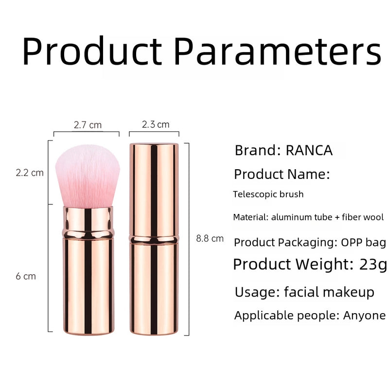 New Portable Makeup Brush Telescopic Brush Nail Powder Dust Brush Travel Blush Brush Single Makeup Tool