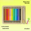 Click-to-erasable colored lead, no need to cut, replaceable core, color automatic erasable oil-based colored lead