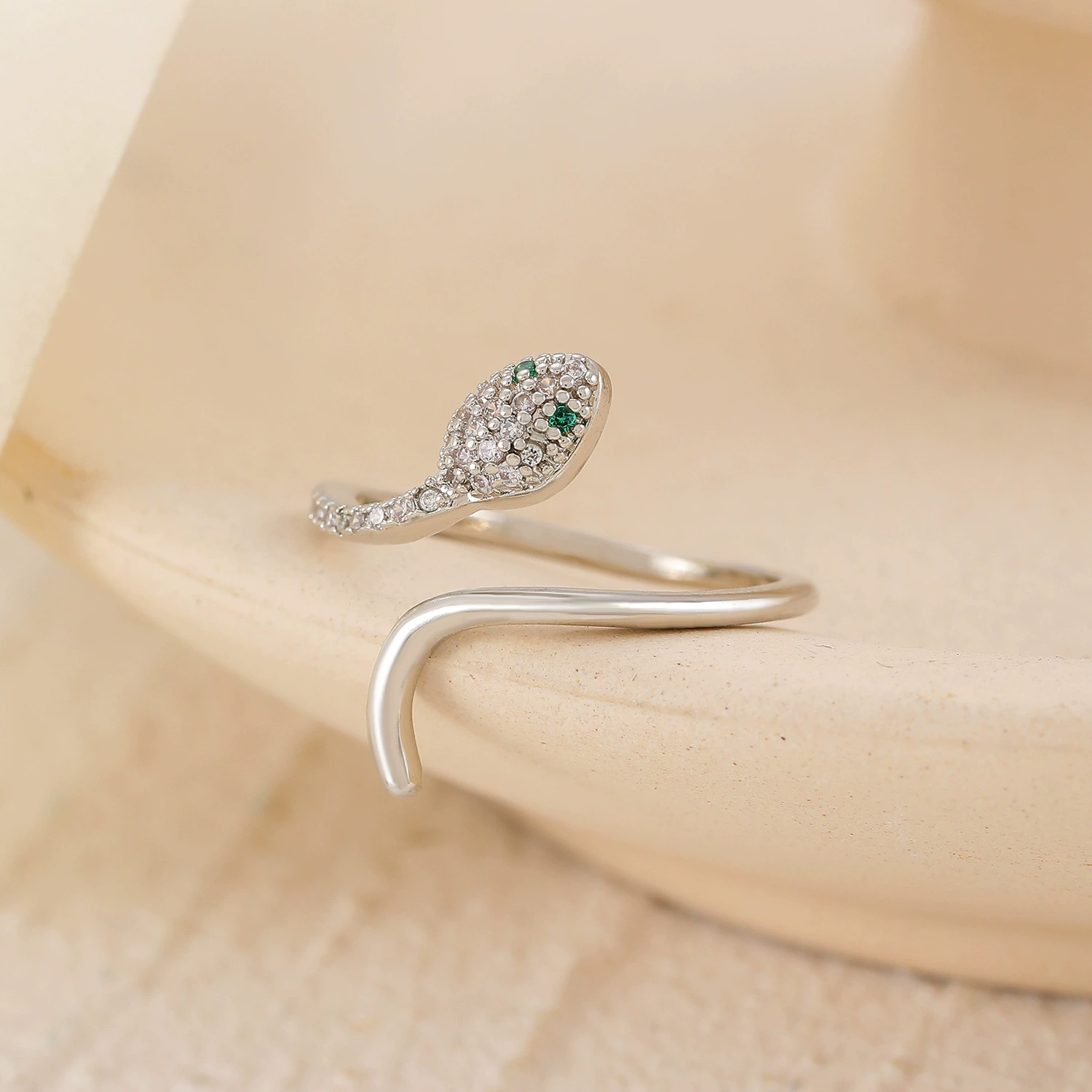 Snake Zirconia Ring