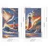 (US Local)2Pack Lighthouse 5D DIY Full Round Drill Big Size Diamond Painting Kit Home Decoration 40x70cm
