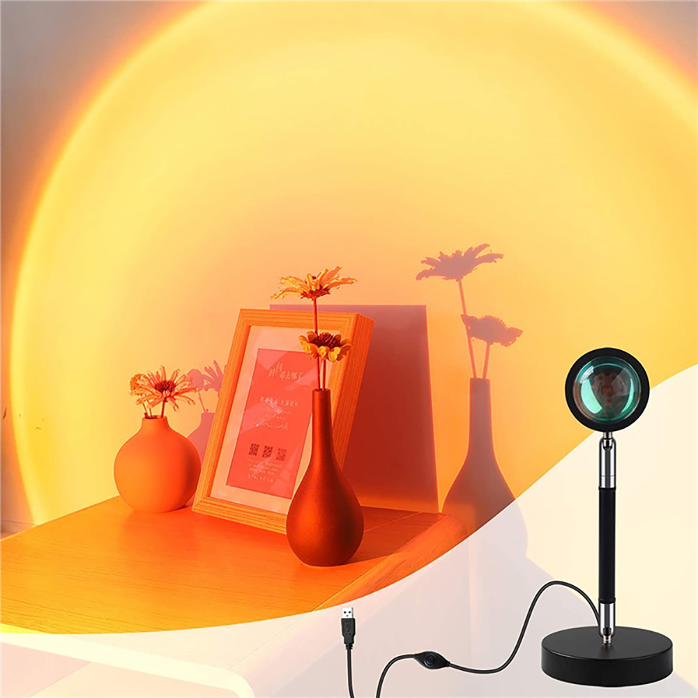 

sunset projection lamp living room bedroom decoration floor lamp, Orange, 501 Original
