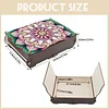 (US Local)Diamond Painting Storage Box DIY 5D Diamond Painting Jewelry Box (Flower B)