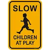 Yard Road Outdoor&ldquo;SLOW DOWN CHILDREN AT PLAY&rdquo; - Vintage Metal Signs(8*12Inch/12*24Inch) - Warning
