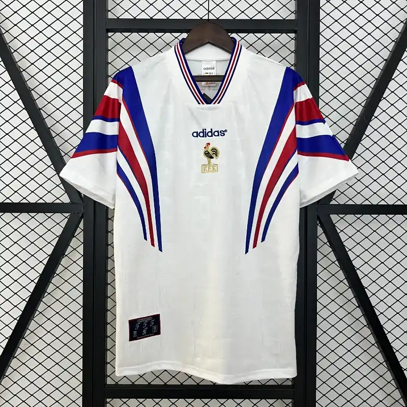 Retro 1996 France Soccer Jersey Away