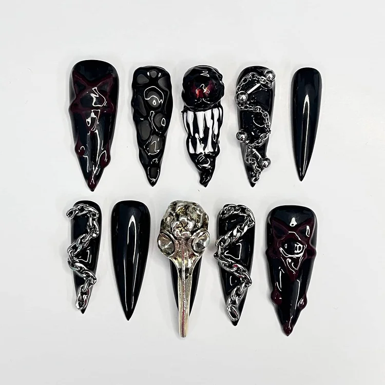 Dark Obsession Press On Nails
