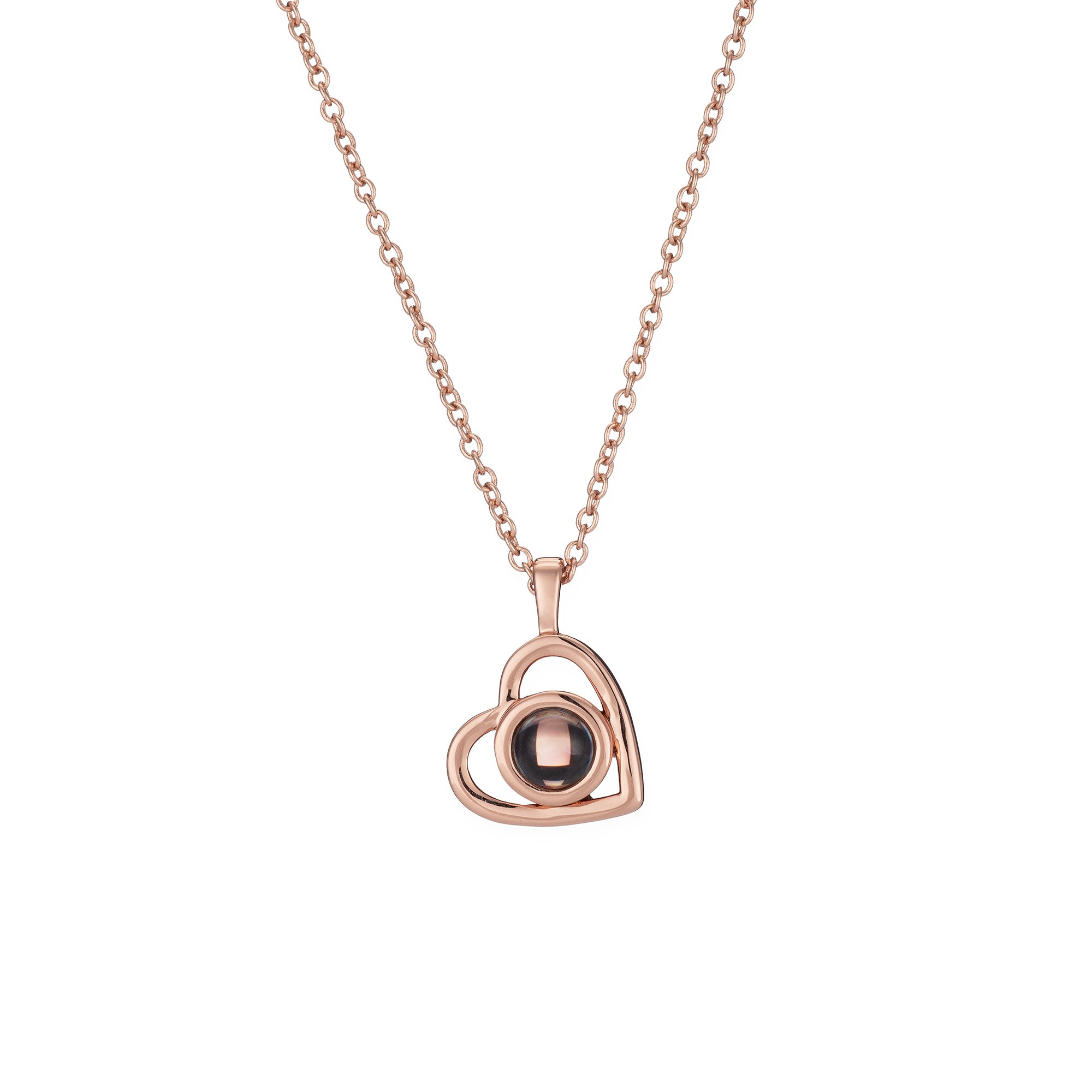 Loveyoufancy Personalized Heart Photo Necklace