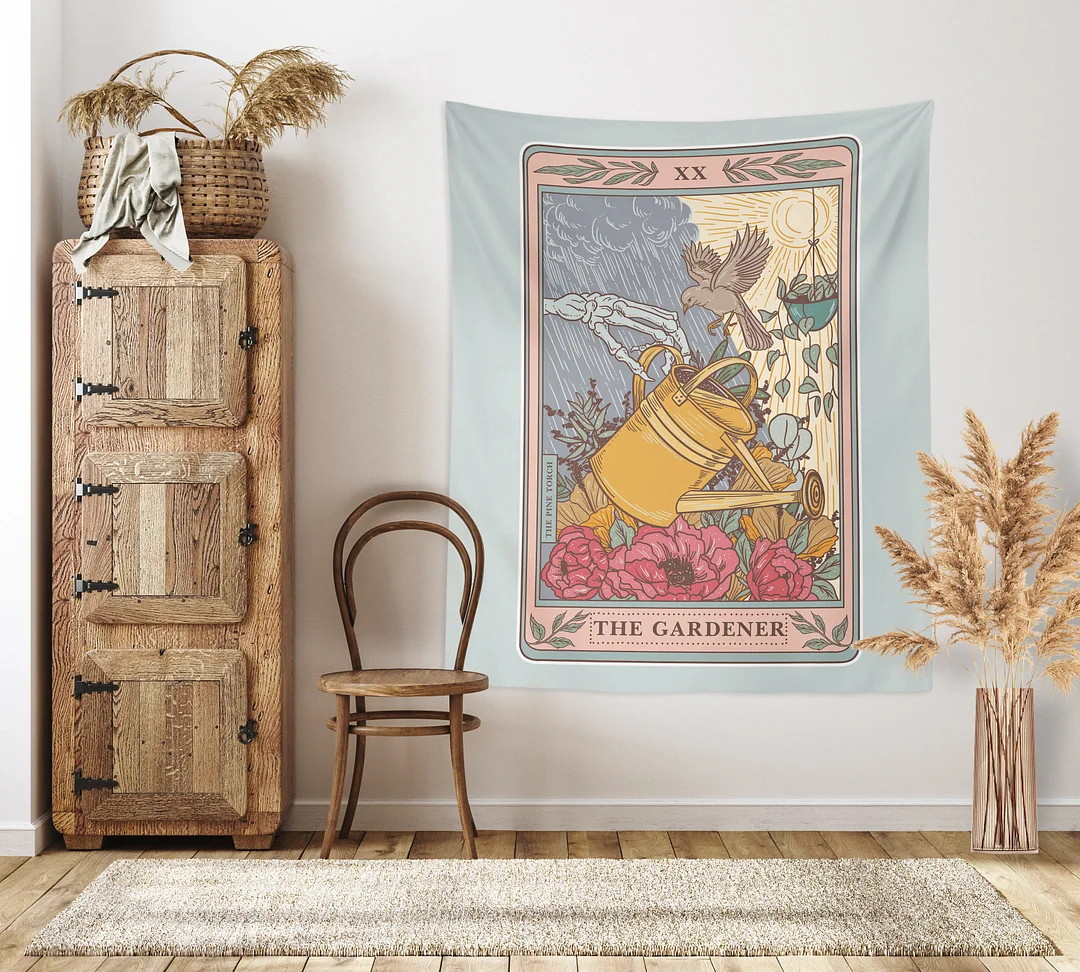Mystical Tarot Card Wall Hanging, Tarot Tapestry