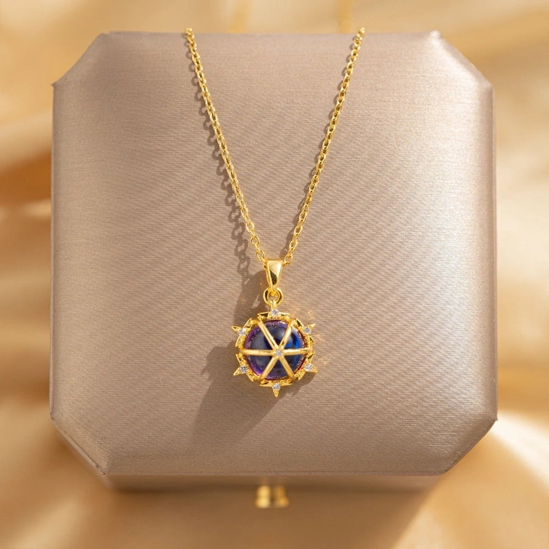 Elegant Leaf Heart Shape Lock 304 Stainless Steel Copper Rhinestones Zircon 18K Gold Plated K Gold Plated Plating Inlay Pendant Necklace