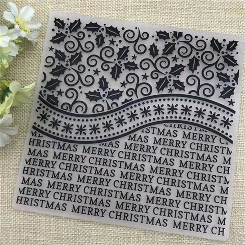 Merry Christmas Embossing Folder Plastic Card Making Stamps Scrapbooking Paper Craft Supplies Folders Album DIY