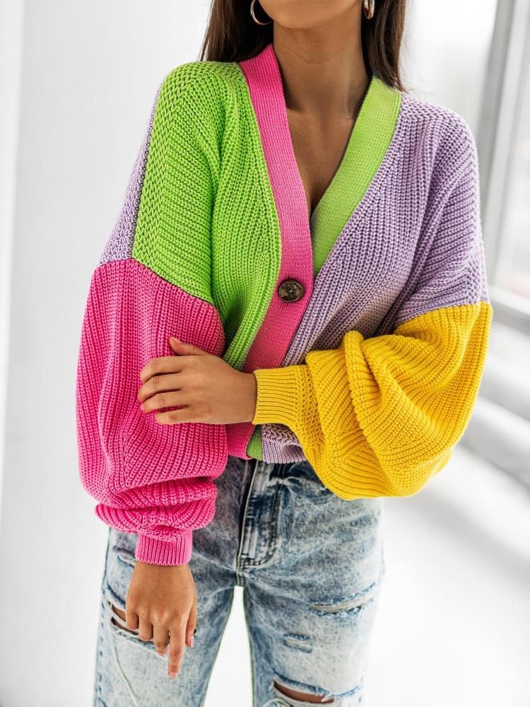 Women Half Sleeve V-neck Solid Color Dress