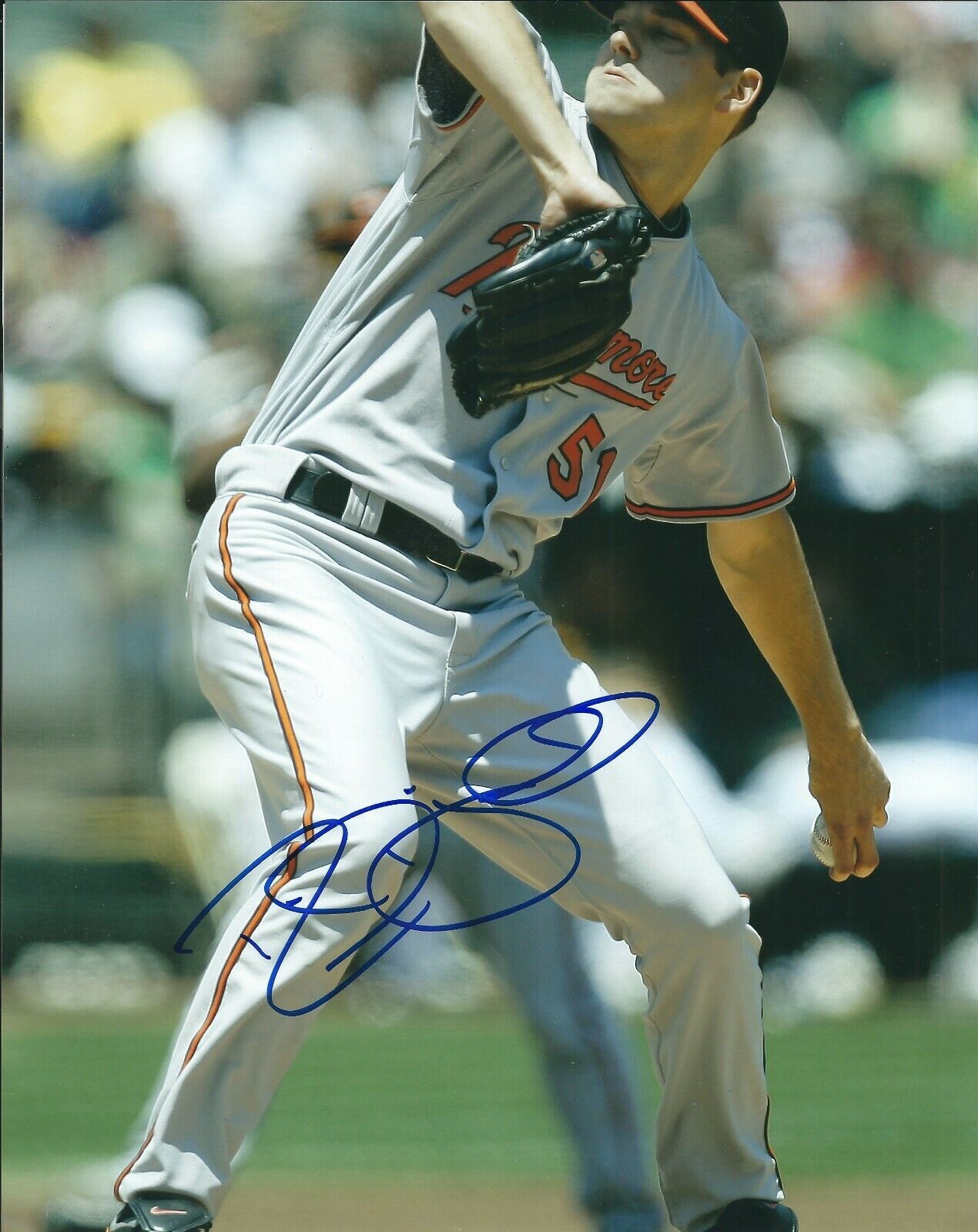 Autographed RICH HILL Baltimore Orioles 8x10 Photo Poster painting - COA