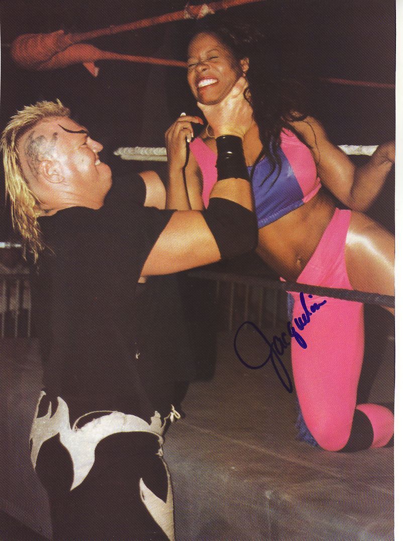 WWE WWF JACQUELINE SEXY AUTOGRAPHED HAND SIGNED 8X10 Photo Poster painting WRESTLING PICTURE