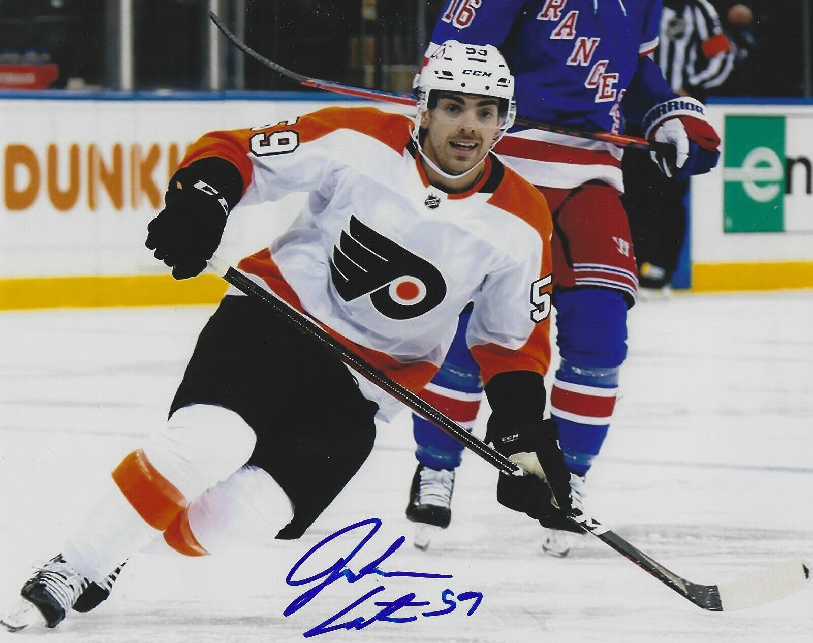 Signed 8x10 JACKSON CATES Philadelphia Flyers Autographed Photo Poster painting - COA