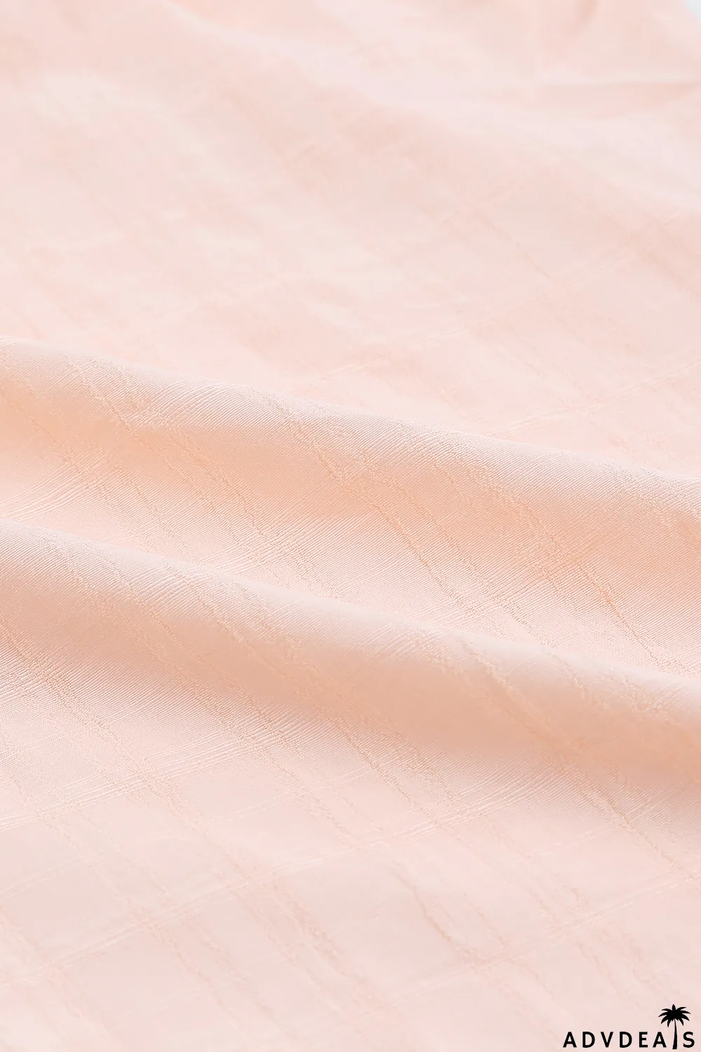 Pink Button Front Dolman Sleeves Shirt