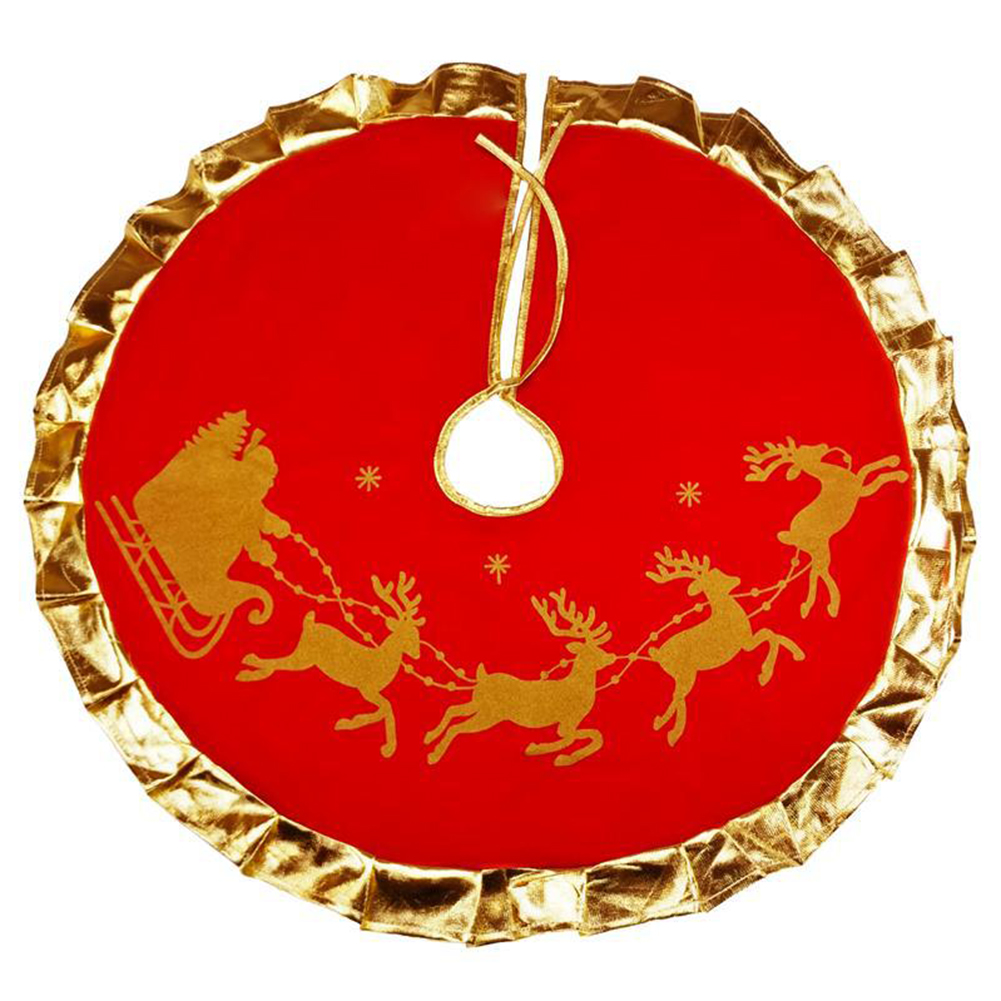 

Christmas Tree Skirt Fleece Xmas Floor Carpet Mat for New Year Ornaments, 501 Original