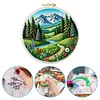 Path By River-DIY Embroidery Kit with Pattern Cotton Threads Needles Hoop 30*30cm/11.81*11.81in