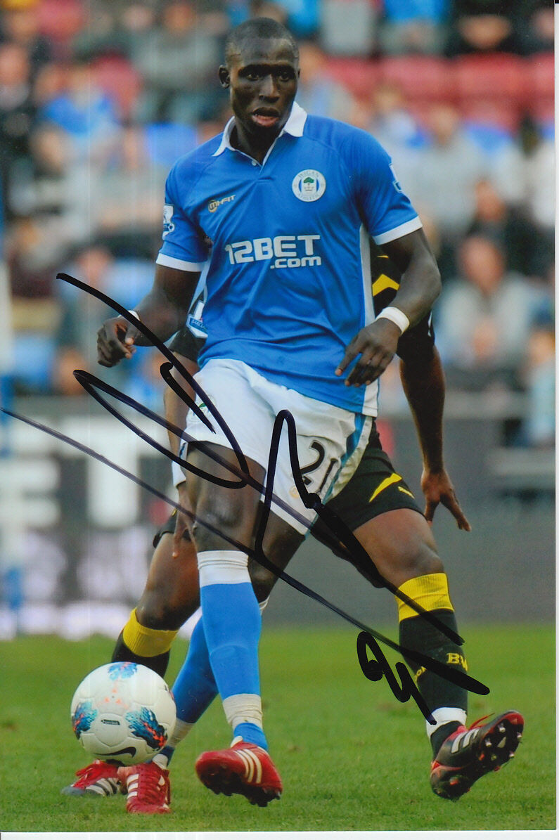 WIGAN HAND SIGNED MOHAMED DIAME 6X4 Photo Poster painting 1.