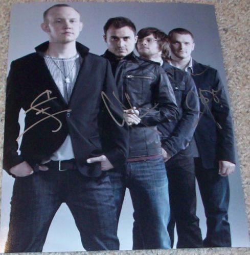 THE FRAY BAND SIGNED AUTOGRAPH 8x10 Photo Poster painting E ISAAC SLADE +3 w/PROOF