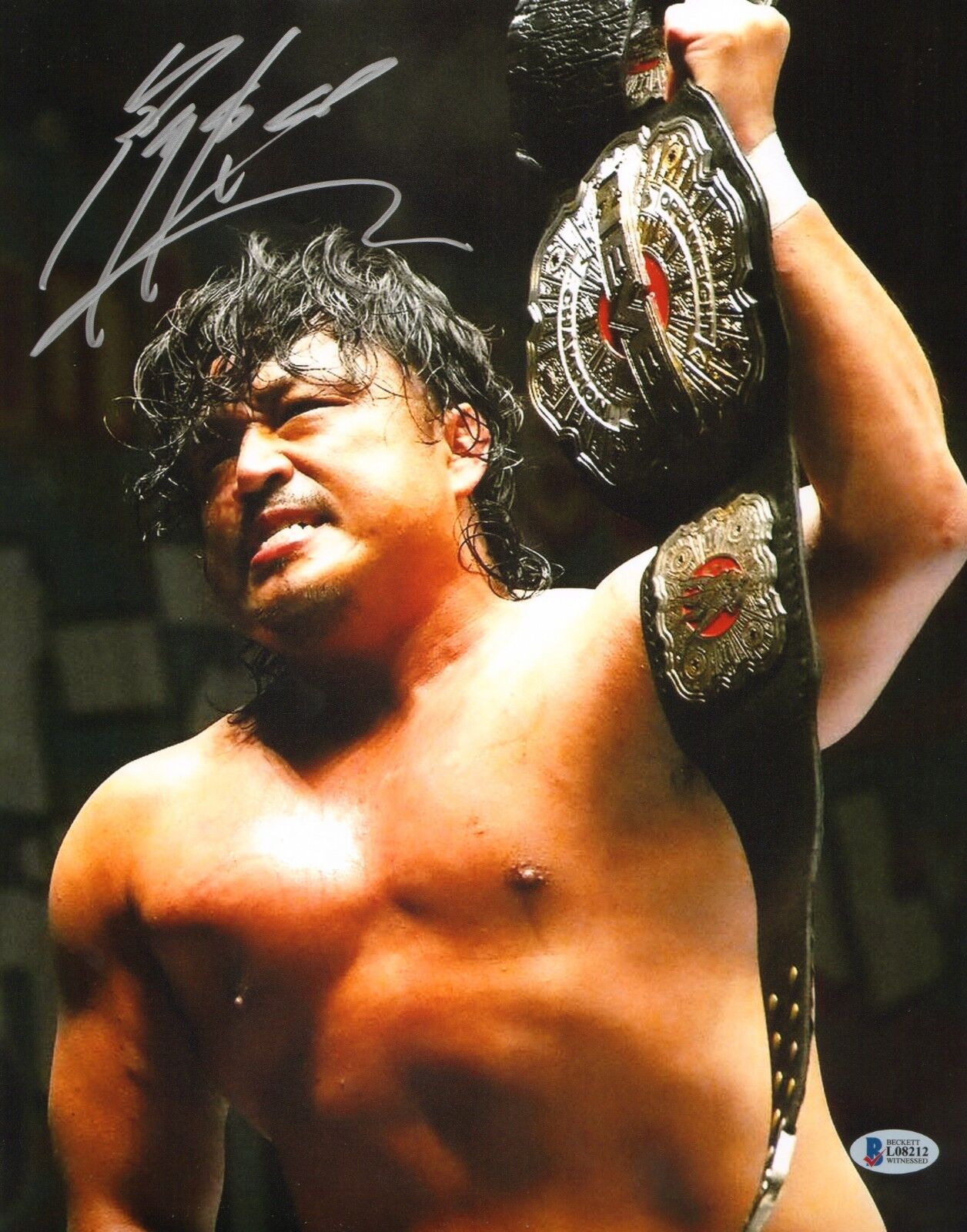 Hirooki Goto Signed 11x14 Photo Poster painting BAS COA New Japan Pro Wrestling Picture Auto'd 5