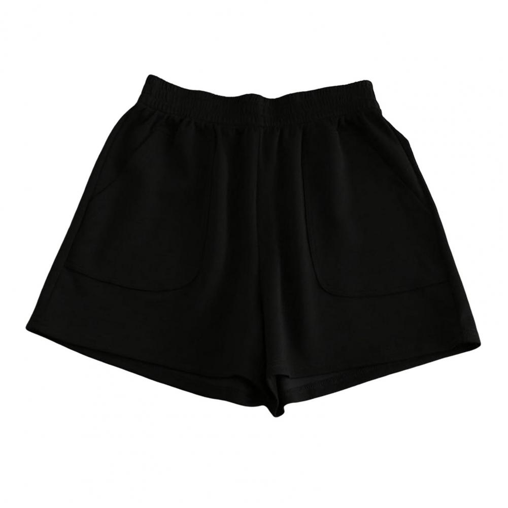 Oneswheels Summer Women Shorts Elastic High Waist Loose Pajama Shorts Above Knee Length Pockets Jogging Homewear Sport Casual Short Pants