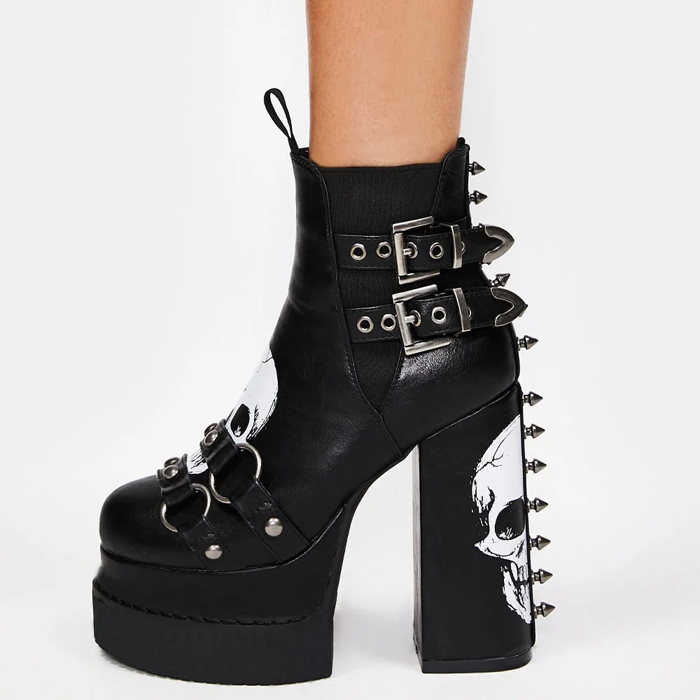 Women Platform Demonia Boots Y2K Halloween Gift