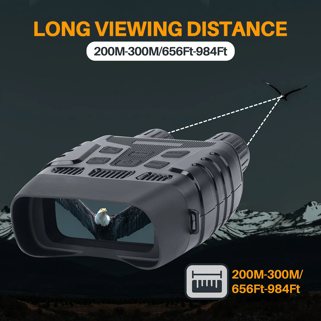 BEBANG 7x31 Night Vision Binoculars, HD Digital Infrared Night Vision Goggles, 1300ft/400mm Night Vision and Day Range