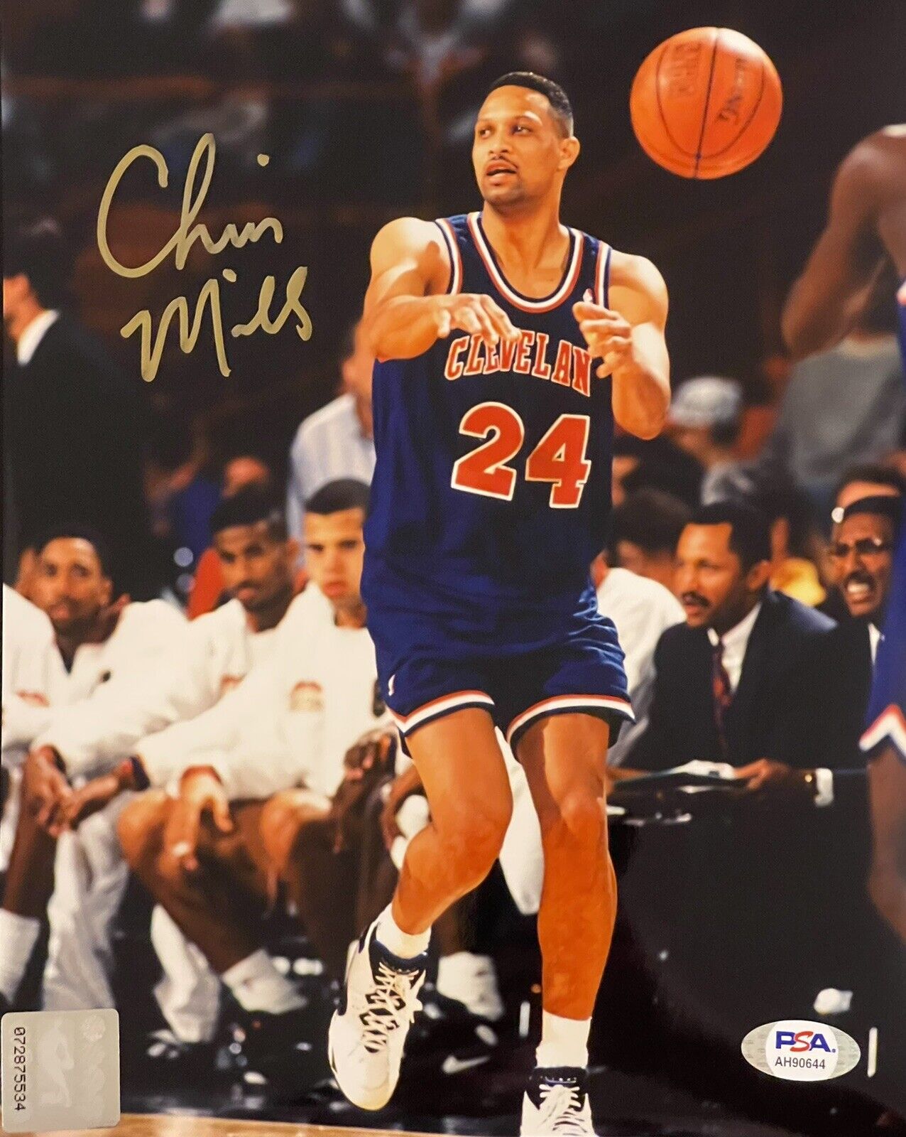 Chris Mills Signed Autographed Cleveland Cavaliers 8x10 Photo Poster painting Psa/Dna